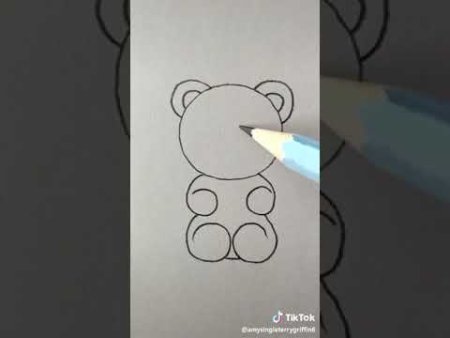 Рисунки легкие мишек из тик тока