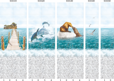 Панели ПВХ море 250*2700мм (Панда)