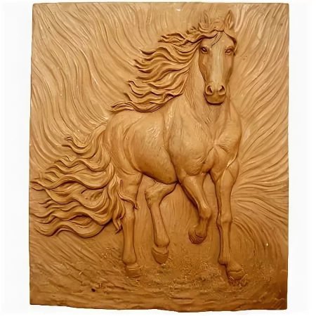 Ботанический барельеф с лилиями