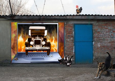 Аэрография на воротах