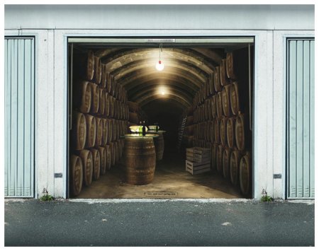 Раскрашенные ворота гаража