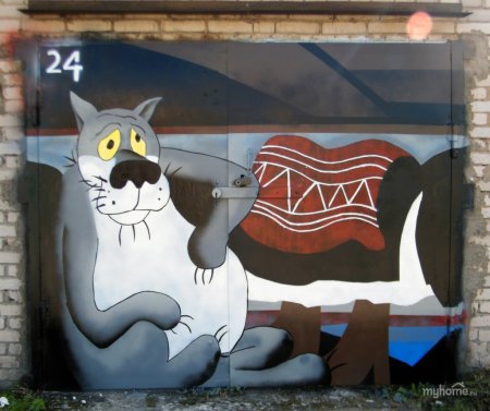 Разрисовать гаражные ворота