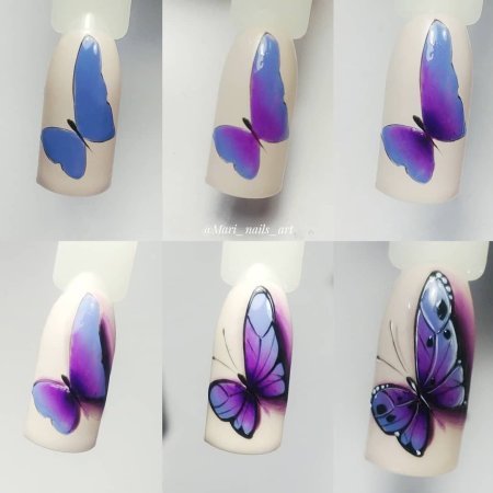 Цветы маникюр пошагово