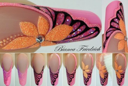 Рисунки на ногтях пошагово