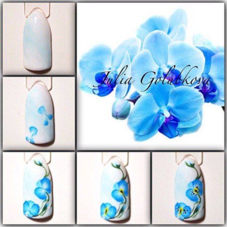 Пошаговый новогодний маникюр