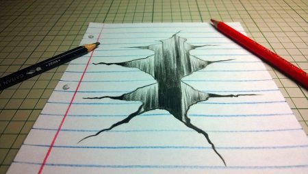 3д рисунки по линейке