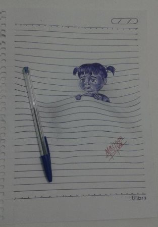 Рисунки ручкой в тетради