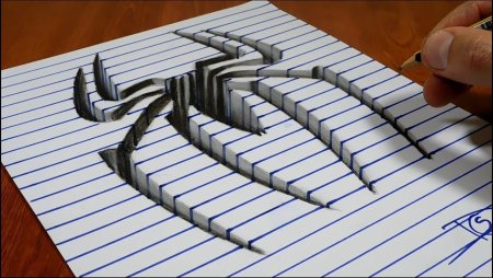 3д рисунки на бумаге легкие