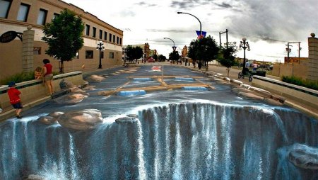 3д рисунки на асфальте