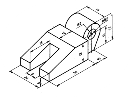 Черчение фиксатор 3 вида