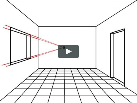 Рисование комнаты в перспективе
