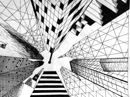 Абстрактная композиция из линий