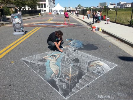 Рисуем на асфальте