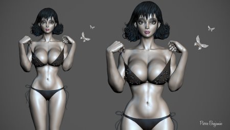 3д модель девушки