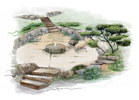 Ландшафтные скетчи на планшете