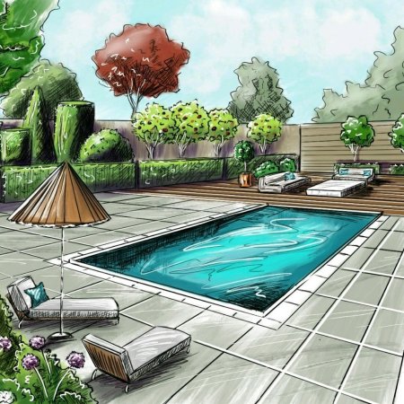 Ландшафтный скетчинг прокриэйт