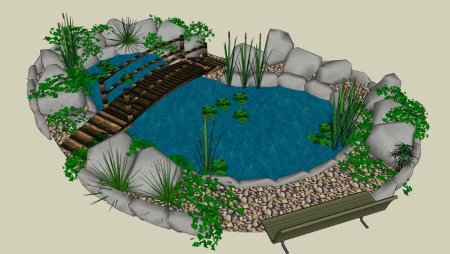 Скетчап 3д ландшафт Альпийская горка