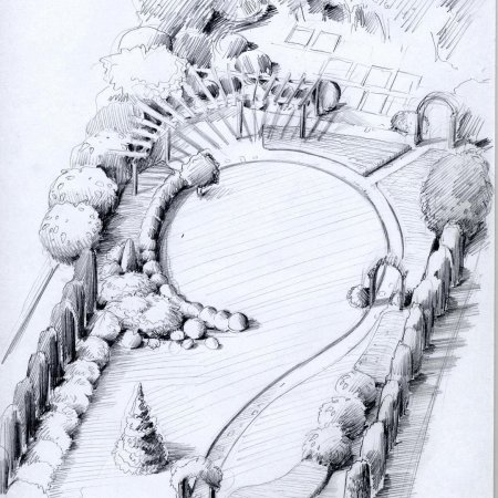 Ландшафтная архитектура рисунок