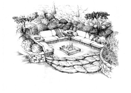 Ландшафт карандашом