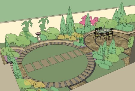 Эскиз ландшафтного дизайна пришкольного участка