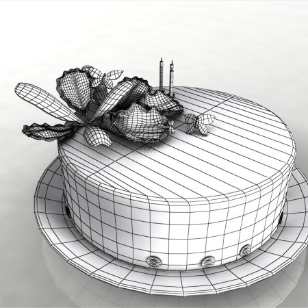 3д модель украшение торта
