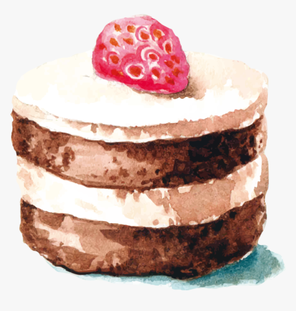 Торт акварель