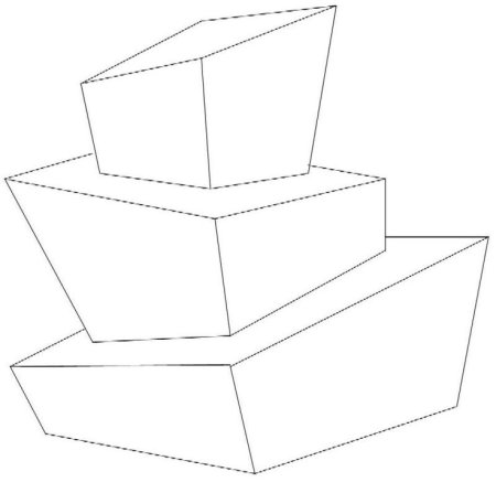 Макет квадратного торта