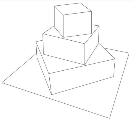 Макет квадратного торта