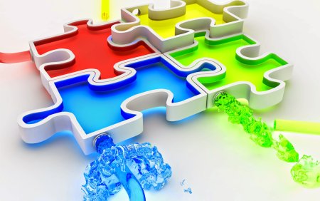 Пазлы цветные