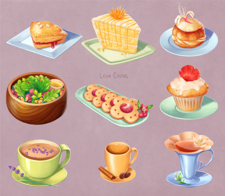 Еда для рисования Десерты