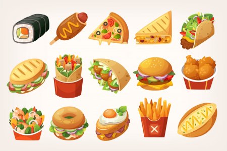 Нарисовать фаст фуд