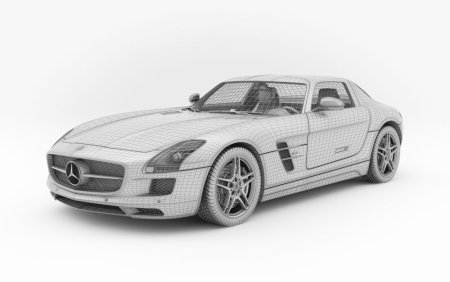 Mercedes SLS AMG 3d модель