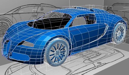 Bugatti Veyron 16.4 чертеж