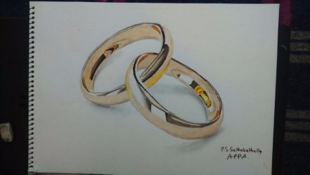 Акварельные обручальные кольца