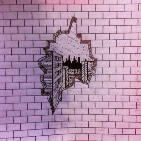 Рисование на кирпичной стене