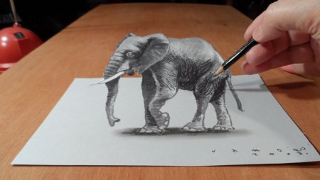 Объёмные рисунки карандашом