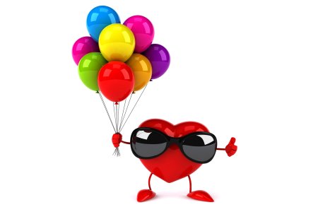 Шарики на белом фоне