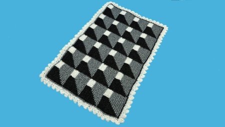 Спицами коврик 3д