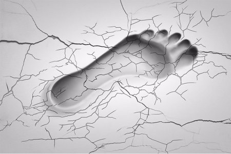 Три д трещины в стене