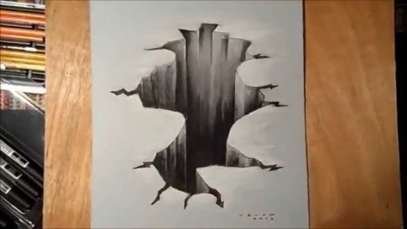 3д дыра рисунок