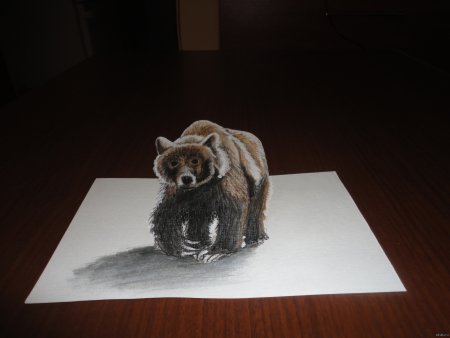 3д рисунки на бумаге