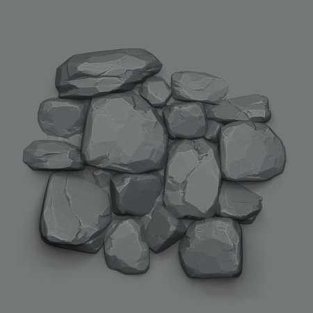 Альфа Zbrush скала камень