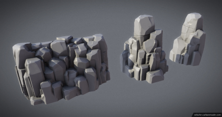 Референс Low Poly камень