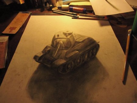 Т 34 рисовать