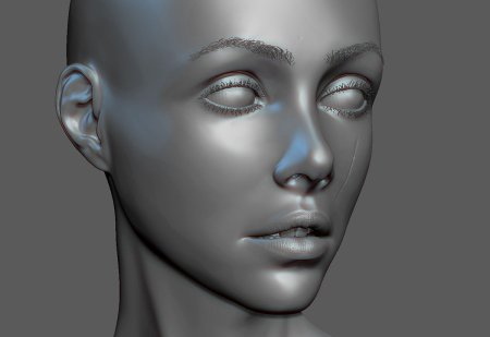 Скульпт головы Zbrush