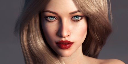 Лицо девушки 3д