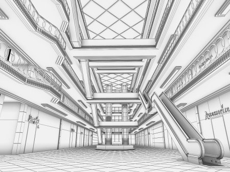 Торговый центр скетч