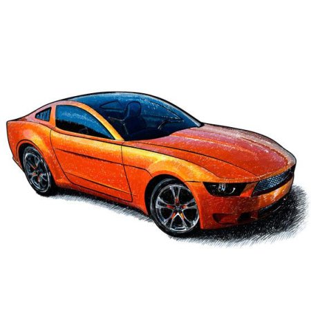 Рисование 3д автомобиля