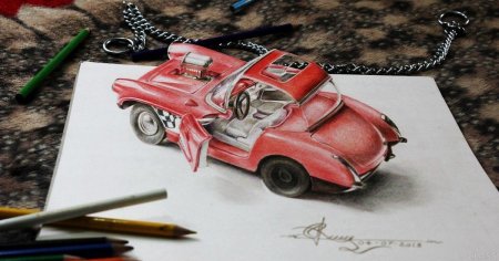 Рисование автомобиля объемная