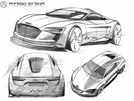 Чертеж автомобиля дизайнерский